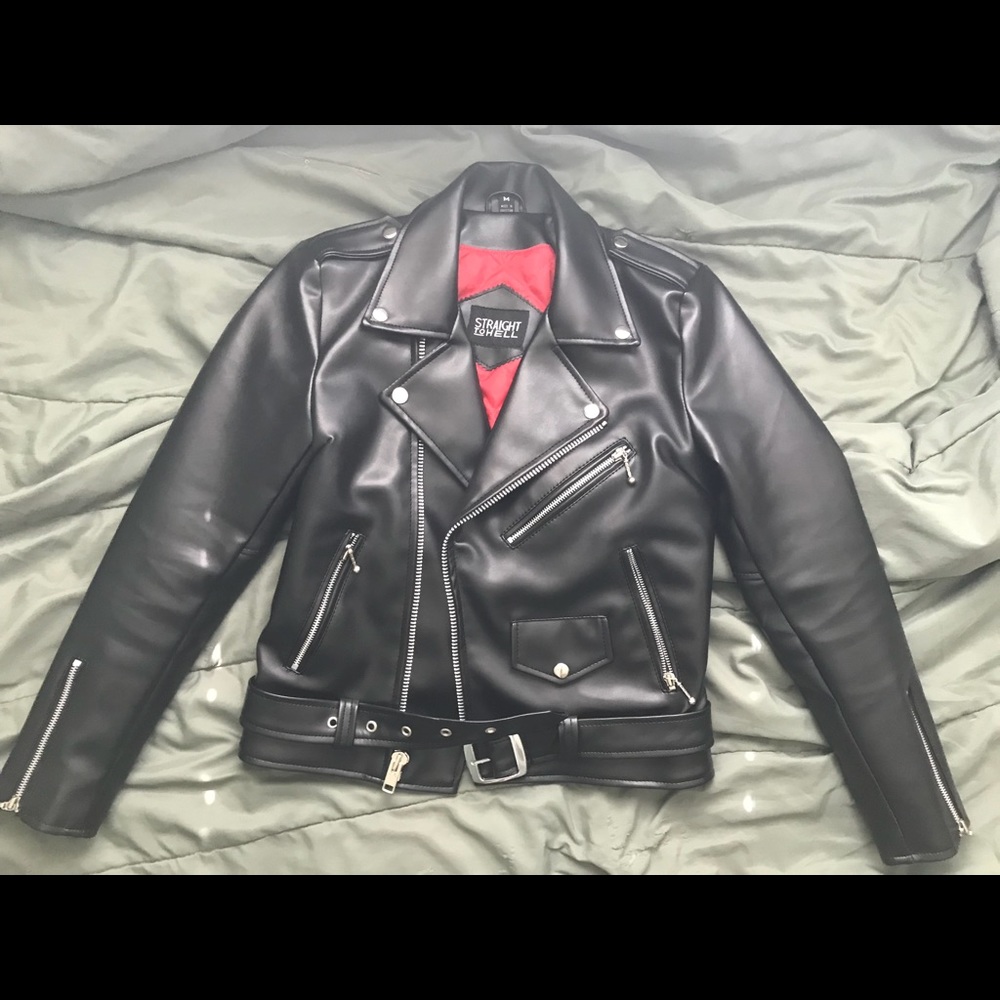 ⛔️SOLD⛔️Straight to Hell Vegan Leather Jacket